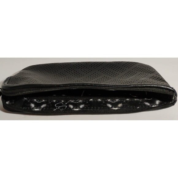 Jessica Simpson Black 2 Zipper Clutch Handbag - Picture 7 of 8